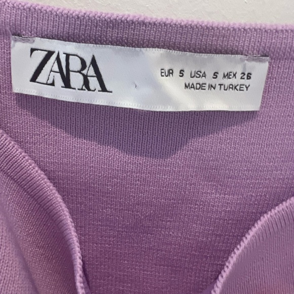 ZARA Light Purple Square Neck Dress - Picture 4 of 4
